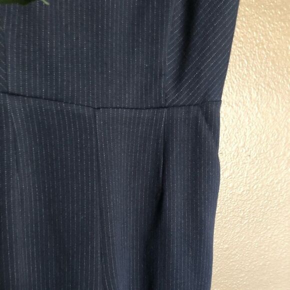 1. State Navy Blue Pinstripe Jumpsuit - Picture 7 of 8